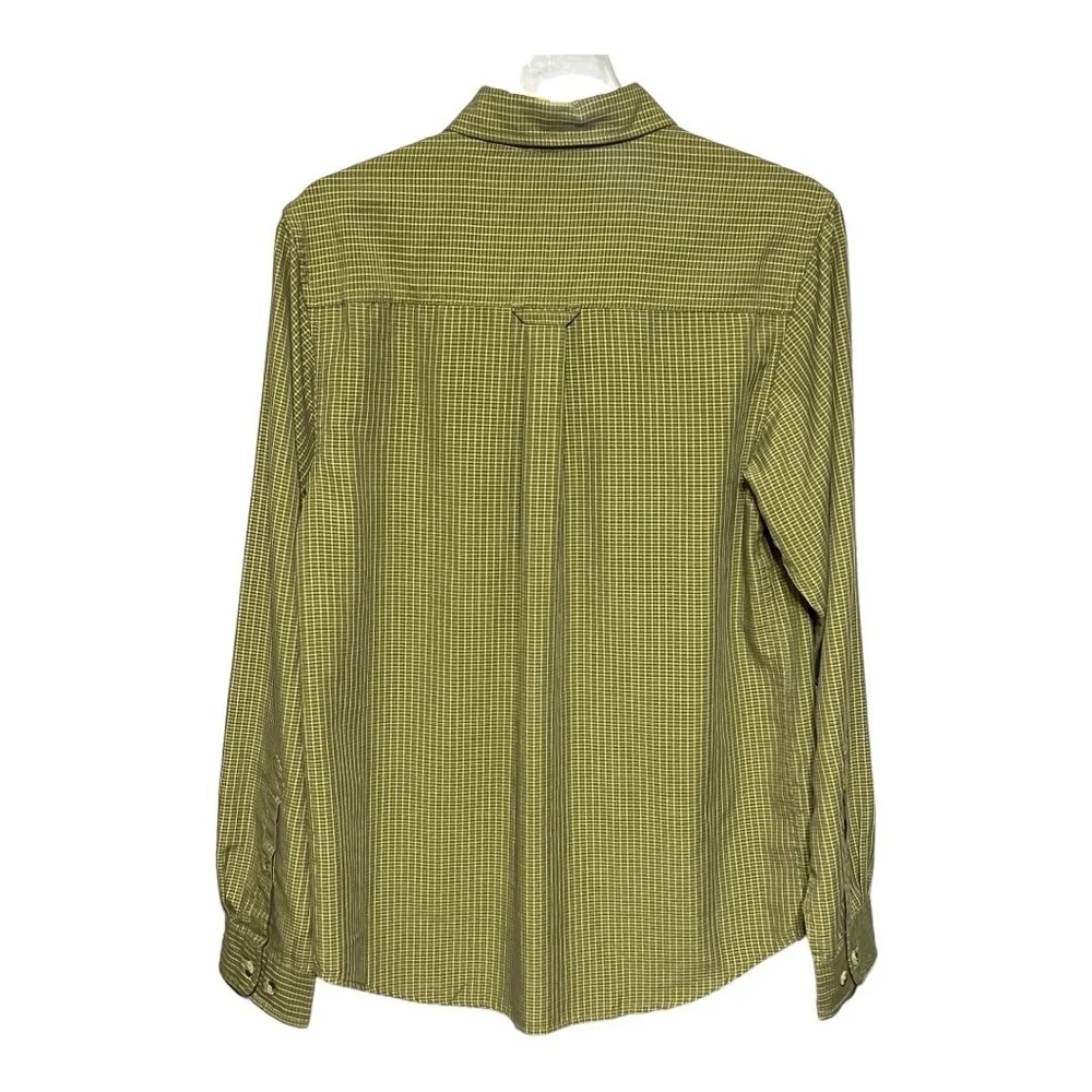 The North Face Plaid Long Sleeve Button Front Shirt Green Men’s Small